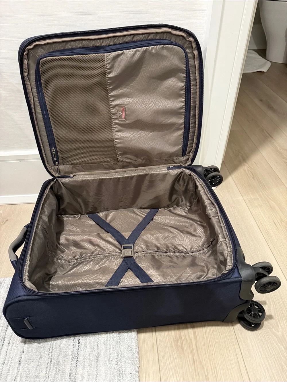 Roncato TSA-Approved Navy Carry-On with Built-In Lock and Expander